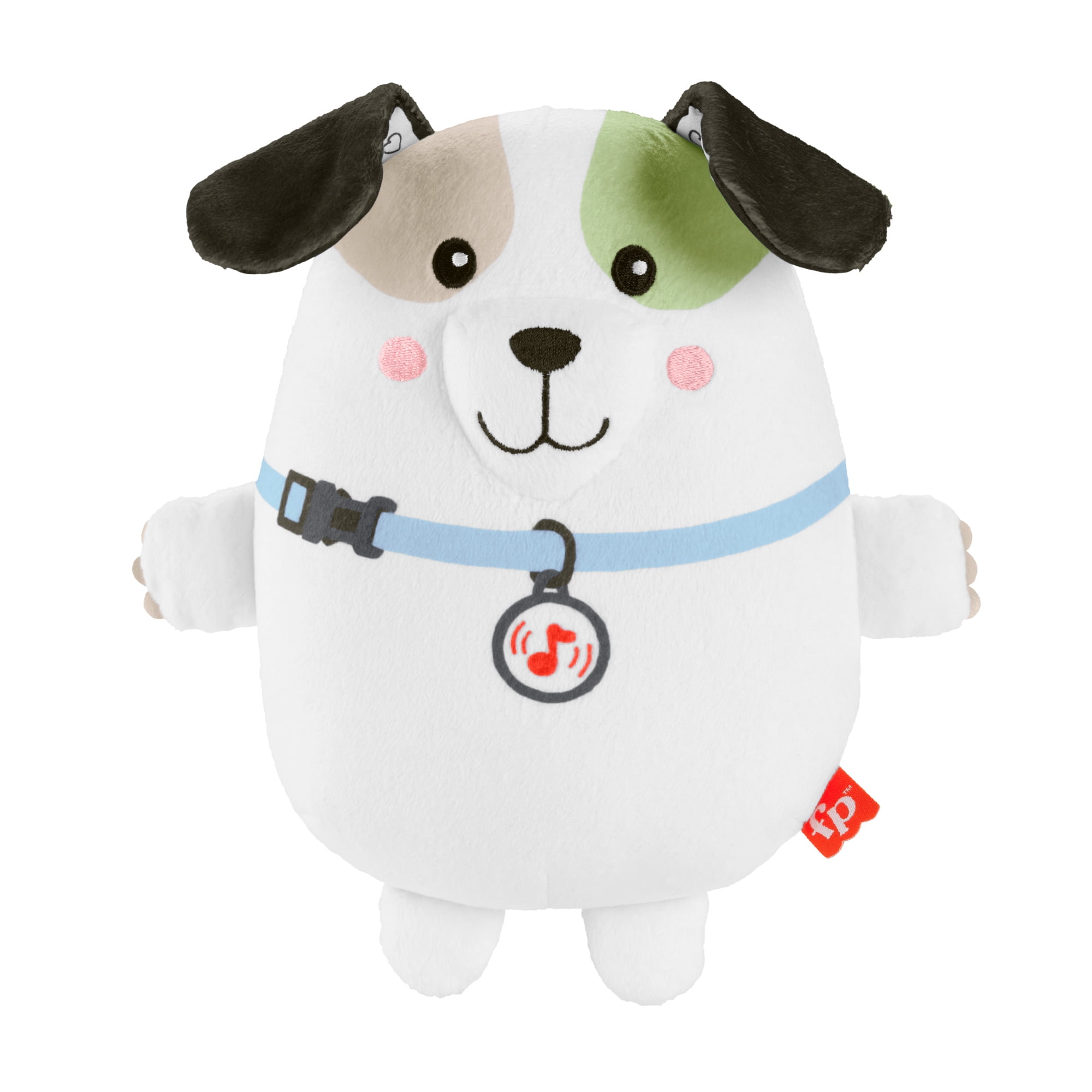 Fisher-Price Calming Vibes Puppy Soother Portable Sound Machine Plush Toy for Newborns