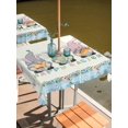 thumbnail image 2 of Square Outdoor Tablecloth with Umbrella Hole Happy Easter Outside Table Cloth Waterproof Patio Table Cover Spring Gnomes Rabbit Eggs Floral Lattice Zipper Tablecloths for Picnic Camping 60x60 Inch, 2 of 8
