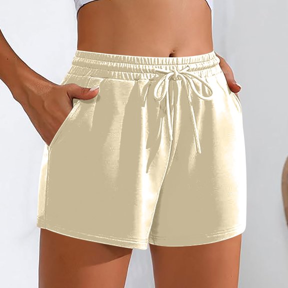 Xuyuer Womens Sweat Shorts Casual Lounge Comfy Drawstring High Waist Summer Athletic Shorts with Pocket 2026