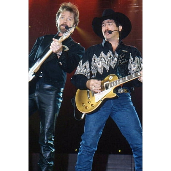 Brooks & Dunn 24x36 Poster in concert playing guitars