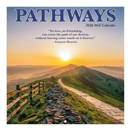 Turner Licensing, Pathways Photo 2026 Mini Wall Calendar, 7'' X 7'', 12-Month Calendar with Stapled Binding