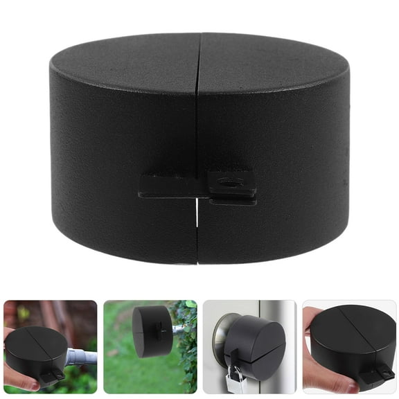 Raindrops Black Door Handle Cover Durable Protector for Outdoor Faucet and Valve Security