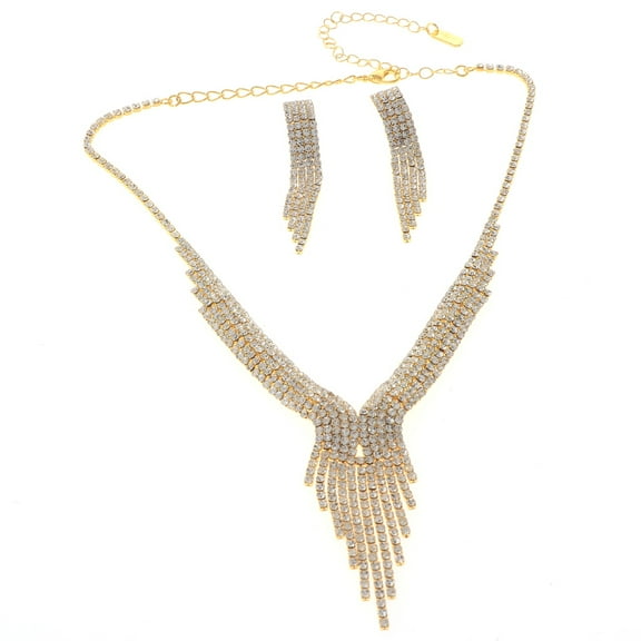 Rhinestone Necklace Set