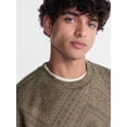 thumbnail image 4 of No Boundaries Crewneck Fleece Sweatshirt with Long Sleeves, Men's XS-4XLT, 4 of 5