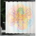 thumbnail image 4 of Ambesonne Colorful Shower Curtain, Psychedelic Flower, 69"Wx70"L, Multicolor, 4 of 5
