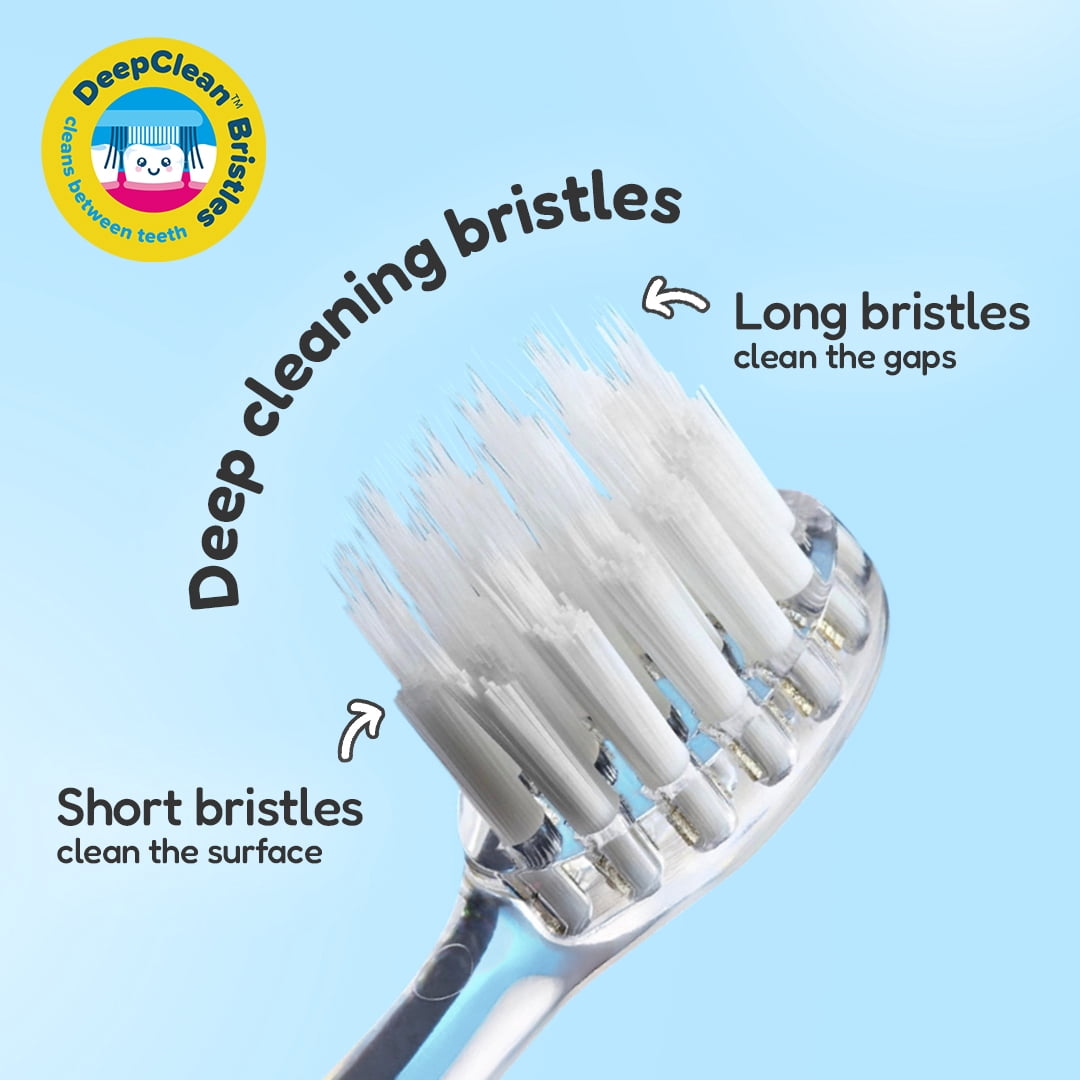 Brush-Baby WildOnes Toddler Electric Rechargeable Toothbrush, Panda Design, 3 Brush Heads, USB Cable