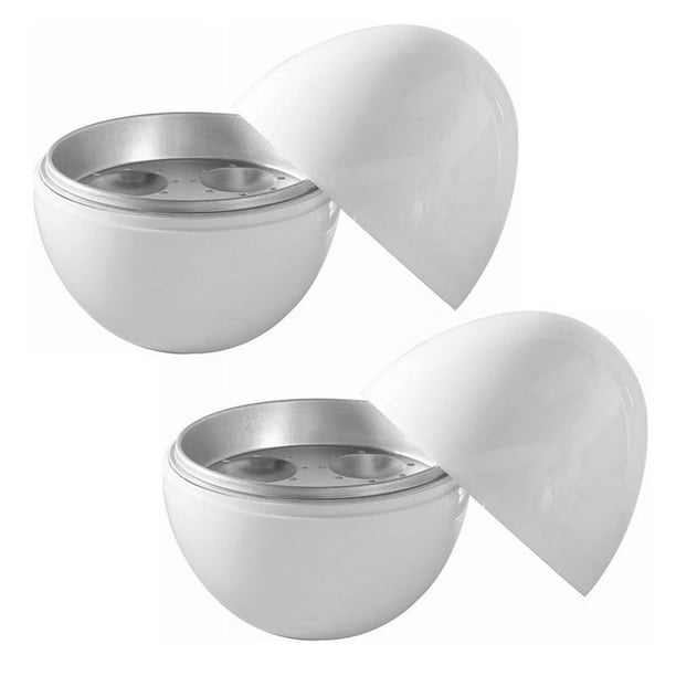 2X Egg Pod - Hervidor de huevos para microondas, vaporizador de huevos, cocina los huevos a la perfección y desprende la cáscara