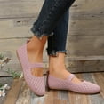 thumbnail image 5 of Summer Saving Clearance! Itsun Womens Dress Shoes Womens Solid Color Round-Toe Flats Shoes Lightweight Soft Sneakers Casual Shoe Pink US Size 7.5, 5 of 5