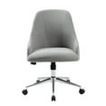 thumbnail image 2 of Boss Office Products Carnegie Fabric Mid-Back Desk Chair, Gray/Chrome, 2 of 5