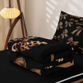 thumbnail image 5 of Homewish Brown Bow Tie Zipper Full Size Comforter Sets with Fitted Sheet and 2 Pillowcases For Princess Girls,Dreamy Ribbon Zipper Bedding Set,Black Reversible,4 Pieces, 5 of 7