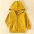 thumbnail image 7 of Toddler Baby Outwear Long Sleeve Hooded Pocket Zipper Solid Color Jacket Windproof Long Sleeve Coats for Girls Boys, 7 of 7