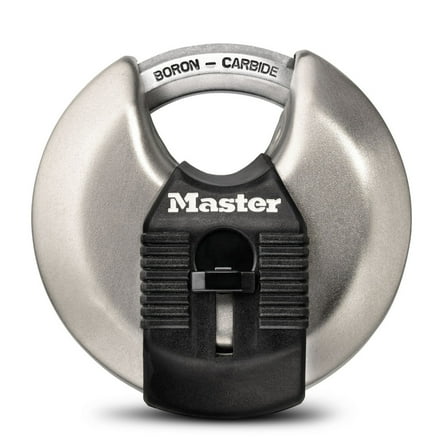 Master Lock 2-3/4in (70mm) Wide Magnum® Stainless Steel Discus Keyed Padlock with Shrouded Shackle, M40XKADCCSEN
