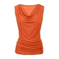 thumbnail image 5 of Fnooota Women's Tank Tops, Summer Soft Casual Cowl Neck Sleeveless T-shirts Orange Size S, 5 of 7