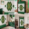 thumbnail image 6 of Shower Curtain, St. Patrick's Day Celtic Knot Lucky Clovers Waterproof Shower Curtain Set with Hooks for Bathroom Showers,Stalls and Bathtubs,54x78In Green Black Buffalo Plaid, 6 of 9
