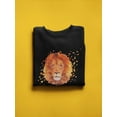 thumbnail image 3 of Zentangle Lion Design Sweatshirt Women -Image by Shutterstock, Female Small, 3 of 4
