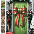 thumbnail image 1 of Funda de puerta de Navidad 35x71 pulgadas - Tela de poliéster con patrón de Papá Noel - Decoración para fiestas navideñas en la puerta principal y la pared, 1 of 6