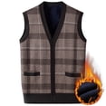 thumbnail image 4 of Fall And Winter New Cardigan Sweater Undershirt Men's Inner Warm Vest Coat, 4 of 4