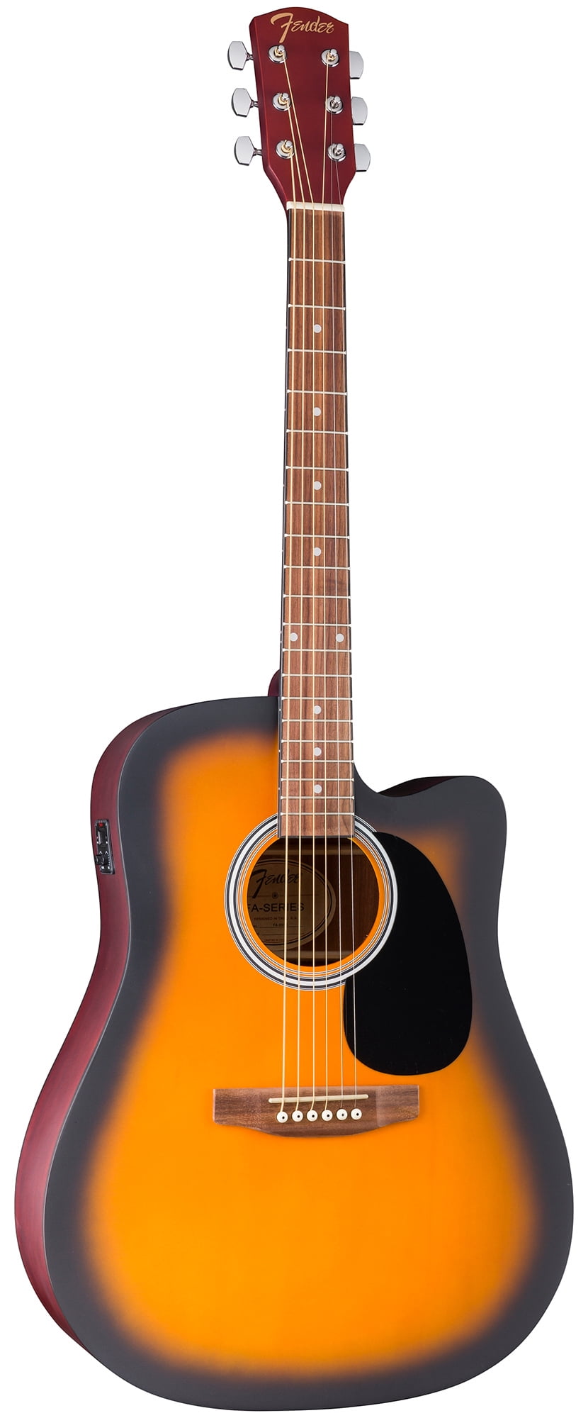 Fender FA Series Dreadnought Acoustic-Electric Guitar - 2-Color Sunburst w/ Hard Case