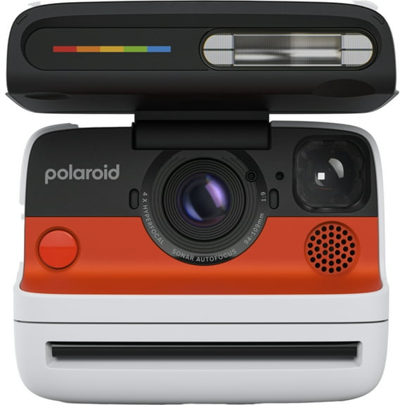 Polaroid Flip Instant Camera (White)   Color Film Bundle (8 Exposures)