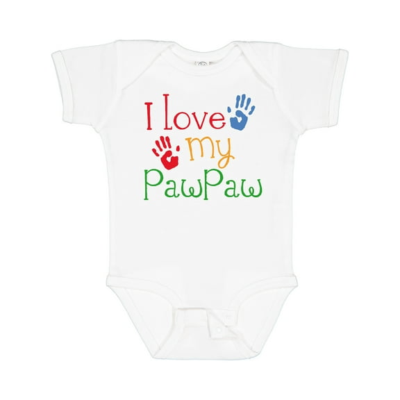 Inktastic Pawpaw Grandkids Handprints Boys or Girls Baby Bodysuit