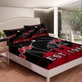 thumbnail image 3 of Football Bed Sheets for Football Fan Full Size,Sports Fitted Sheet ,American Football City Bed Set,Ball Game Bedding Set with 2 Pillowcases(Atlanta),no Top Sheet, 3 of 5