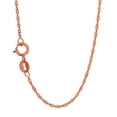 thumbnail image 5 of JewelStop 14k Solid Rose Gold 1 mm Singapore Chain Necklace, Spring Ring Clasp - 20 Inches, 1.1gr., 5 of 6