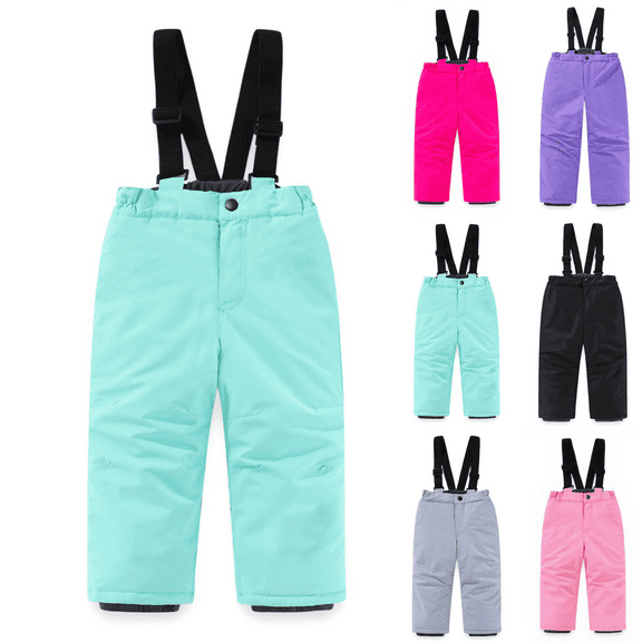 Kids Snow Pants Fleece Lined Waterproof Insulated for Boys Girls Winter Skiing Outdoor Activities Warm Windproof Trousers 5-103 Years