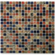 Solistone Terrene 12 in. x 12 in. Calypso Glazed Multicolor Porcelain Mosaic Wall Tile, Case of 10