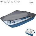 thumbnail image 3 of Genrics Pedal Boat Cover Waterproof Heavy Duty 3 or 5 Person Paddle Boat Protector Replacement for Pedal Boat Pelican Boat Monaco Boat 115 L x 80 W Grey, 3 of 5
