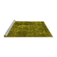 thumbnail image 2 of Ahgly Company Machine Washable Indoor Round Oriental Yellow Industrial Area Rugs, 5' Round, 2 of 4