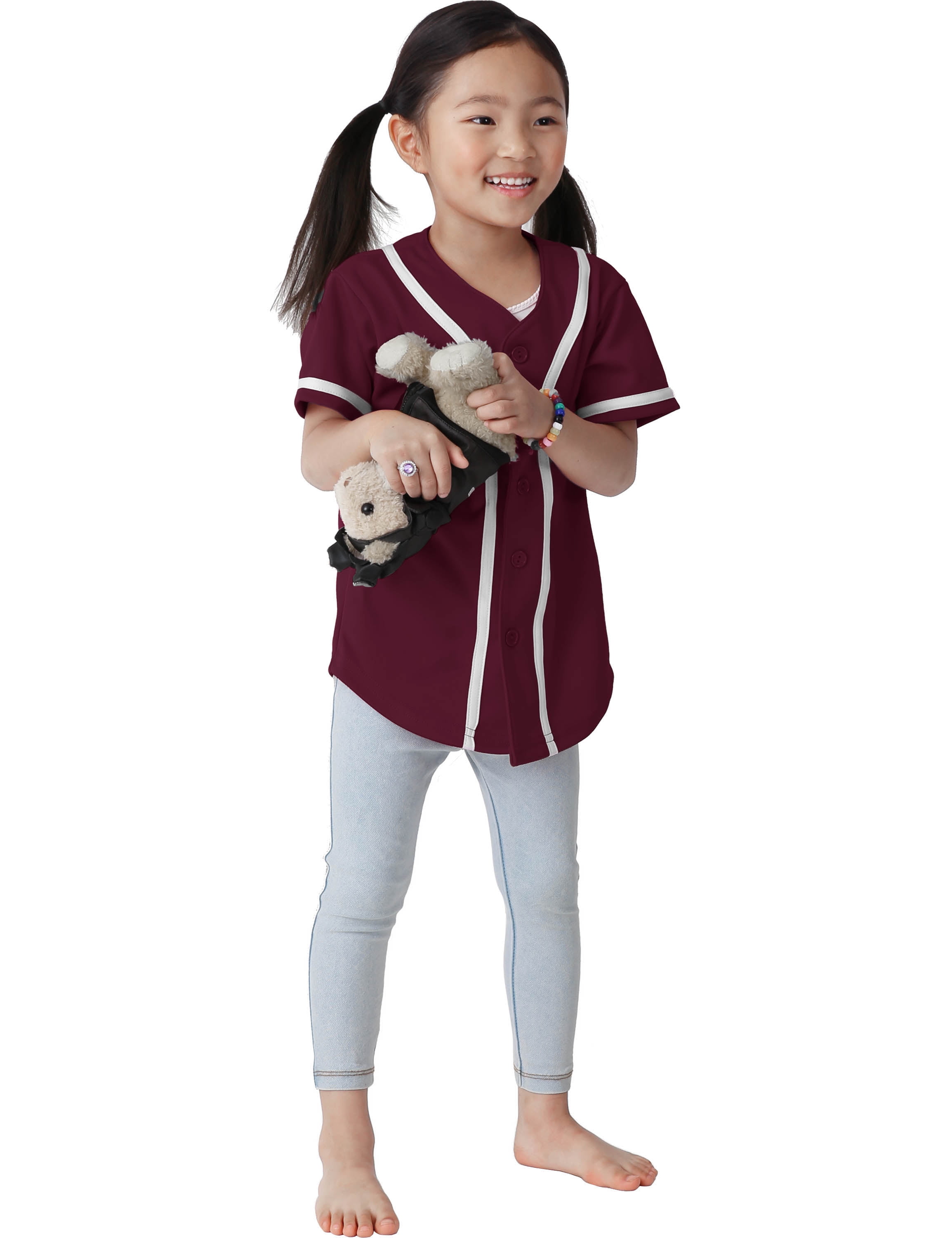 Toddler button up baseball jersey Clearance