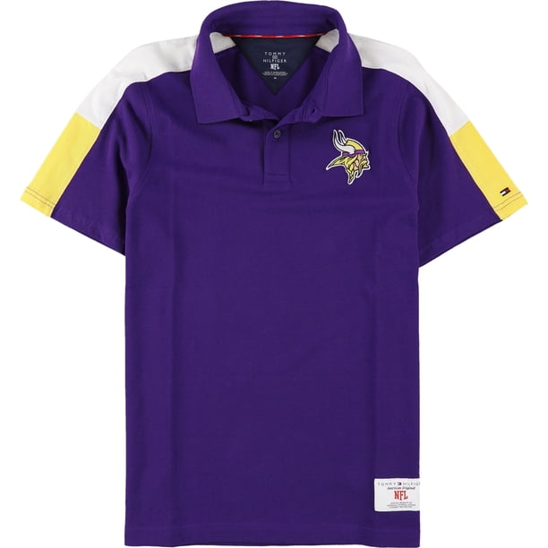 Tommy Hilfiger Mens Minnesota Vikings Rugby Polo Shirt vik M