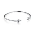 thumbnail image 2 of Bling Jewelry Womens Delicate Minimalist Cupid's Arrow Bangle Bracelet Sterling Silver Stackable, 2 of 6