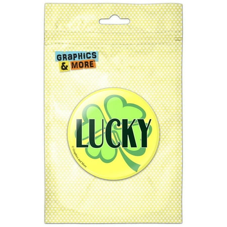 

Lucky Four Leaf Clover Irish Refrigerator Button Magnet