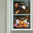 thumbnail image 5 of Japceit Halloween Ghost Pumpkin Window Stickers, Static Cling Balcony Decorations, Removable Electrostatic Decals for Glass Door and Mirror Decor, 5 of 7