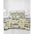 thumbnail image 2 of Twin XL Quilt Bedding Set, Cartoon Tractor Reversible Summer Quilt 3 Pieces, Cute Green Digger Shovel Truck Rustic Lightweight Bedspreads Coverlets with 2 Pillow Shams for All Seasons, 2 of 5