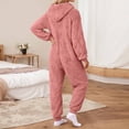 thumbnail image 7 of DIOAZUD Women's Fuzzy Fleece Onesie Pajamas with Pockets Hooded Zip up Sleepwear Jumpsuit with Pockets Cozy Lounge Wear, 7 of 7