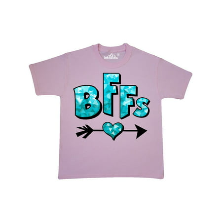 BFFs - best friends forever with heart and arrow in blue-green Youth (Best Friends Forever Shirts For 3)