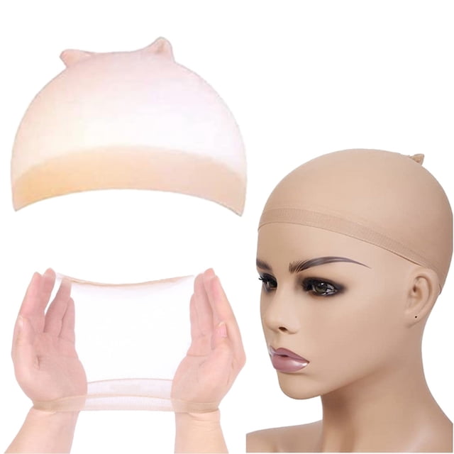 Bonnet de Perruque Extensible pour Femmes, Bonnet de Perruque Respirant pour Perruque à Lace Front, Bonnets de Bas pour Perruques, Bonnet Chauve pour Perruque, Mince et Transparent