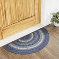 thumbnail image 7 of VHC Brands Great Falls Blue Rug with PVC Pad, Jute Blend, Half Circle, Blue White, 16.5x33 inches, 7 of 7