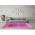 thumbnail image 3 of Ahgly Company Indoor Square Oriental Pink Traditional Area Rugs, 4' Square, 3 of 4