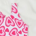 thumbnail image 5 of Hienoo Toddler Girls Swimsuit Hearts Print Bikini Sets with Cover Up Bathing Suit, 4-Piece, Sizes 3-7, 5 of 6