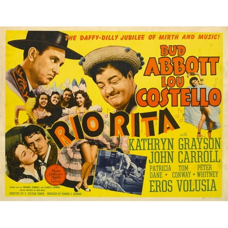 Rio Rita Top From Left Bud Abbott Lou Costello Bottom Inset From Left Kathryn Grayson John Carroll 1942 Movie Poster (Best Bud Light Rita Flavor)