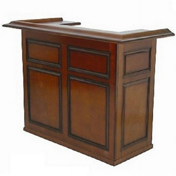 44 in. H x 60 in. W x 26 in. D Wood Home Bar - English Tudor
