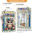 thumbnail image 4 of Tarjetero Yonlevres Floral Owl con bloqueo RFID, 4 of 6