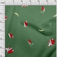 thumbnail image 3 of oneOone Velvet Green Fabric Floral Magnolia Diy Clothing Quilting Fabric Print Fabric By Yard 58 Inch Wide, 3 of 4