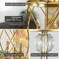 thumbnail image 2 of Kira Home Eleanor 27" Traditional 3-Light Chandelier, Cylinder Foyer Pendant Light, Adjustable Height, Warm Brass Finish, 2 of 9