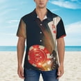 thumbnail image 2 of Honeii Casino Poker Chips Print Men’s Hawaiian Shirt,Classic Button-Down Short Sleeve Shirt, for Beach, Vacation, and Outdoor Activities,3X-Large, 2 of 7