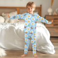 thumbnail image 6 of Dailycode Cotton Pajama Set Snug Fit Long Sleeve Top and Pants for 18M-8Y Butterfly Flying in Daisy Sea, 6 of 7
