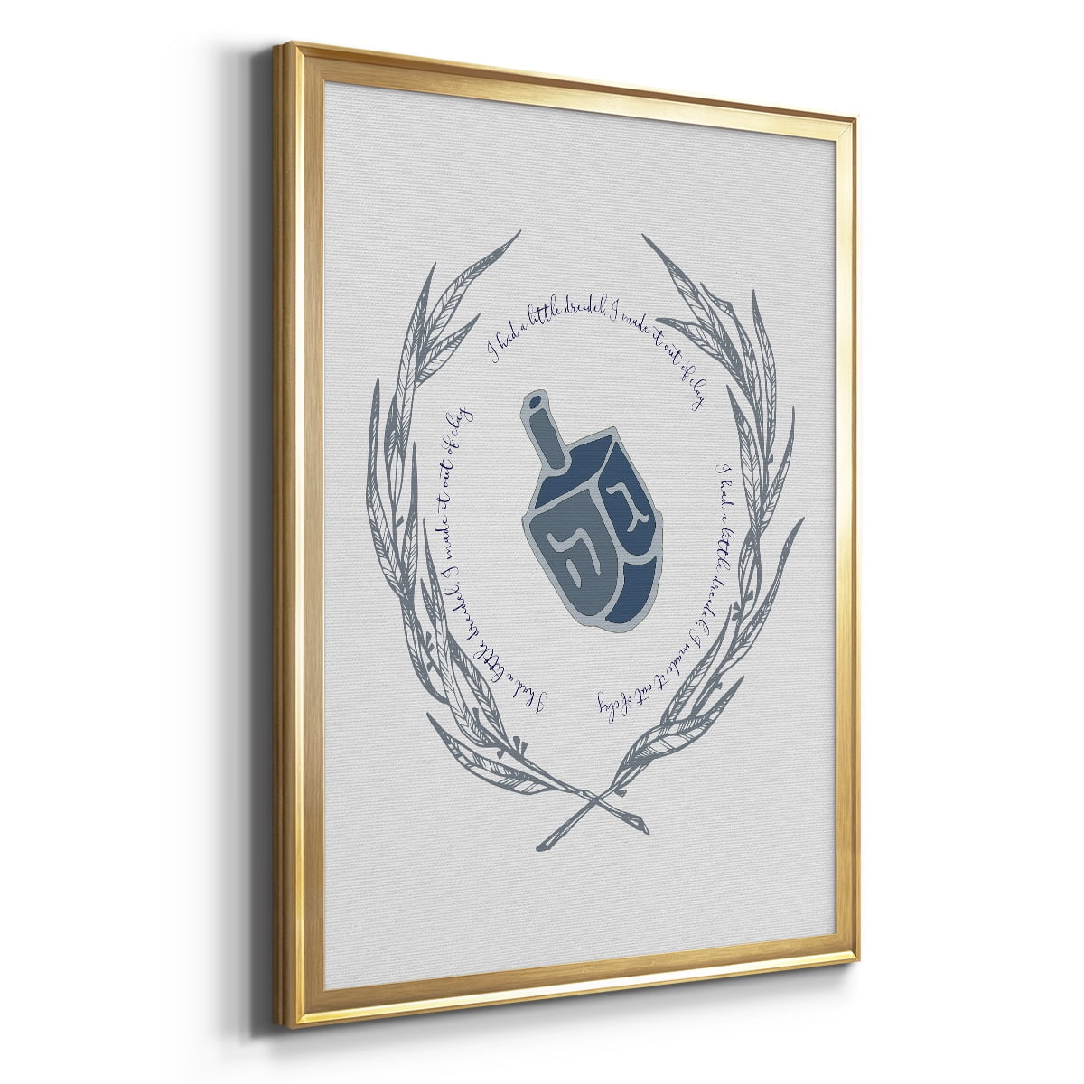 Hanukkah Dreidel Premium Framed Print - Ready to Hang